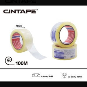 Lepiaca páska CINTAPE® – 48 mm x 100m x 44 mic, transparentná, 6 ks v balení