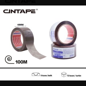 Lepiaca páska CINTAPE® – 48 mm x 100m x 45 mic, hnedá,  6 ks v balení