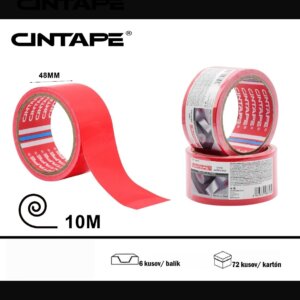 Univerzálna textilná zosilnená páska DUCT TAPE CINTAPE®  –  48mm x 10m x 190mic, červená, 6 ks v balení