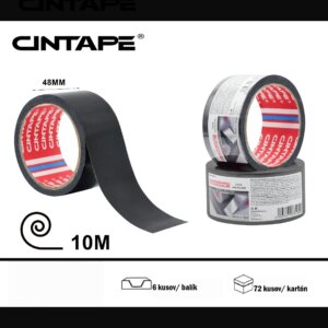Univerzálna textilná zosilnená páska DUCT TAPE CINTAPE®  –  48mm x 10m x 190mic, čierna, 6 ks v balení