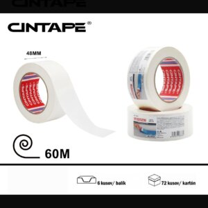Krepová maliarska páska CINTAPE®  – 48mm x 60m x 130 mic, biela, 6 ks v balení