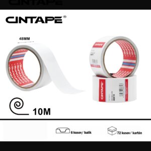 Univerzálna textilná zosilnená páska DUCT TAPE CINTAPE®  – 48mm x 10m x 190mic,biela, 6 ks v balení