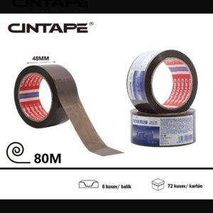 Lepiaca páska CINTAPE® – 48 mm x 80m x 45 mic, hnedá,  6 ks v balení