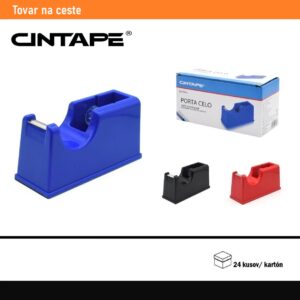 Stolový odvíjač lepiacej pásky CINTAPE® – s kovovým nožom a protišmykovými podložkami, 3 ks v balení