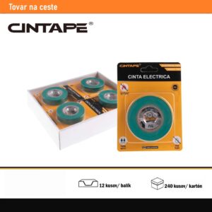 Ohňovzdorná elektroizolačná páska CINTAPE® – 18mm x 15m, zelená, 12 ks v balení
