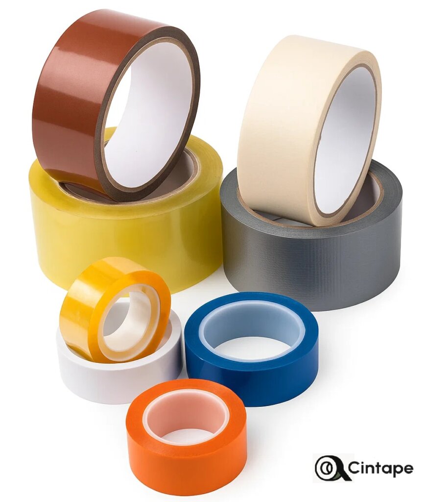 Rôzne typy lepiacich pások Cintape pre profesionálne použitie vo výrobe, montáži a balení